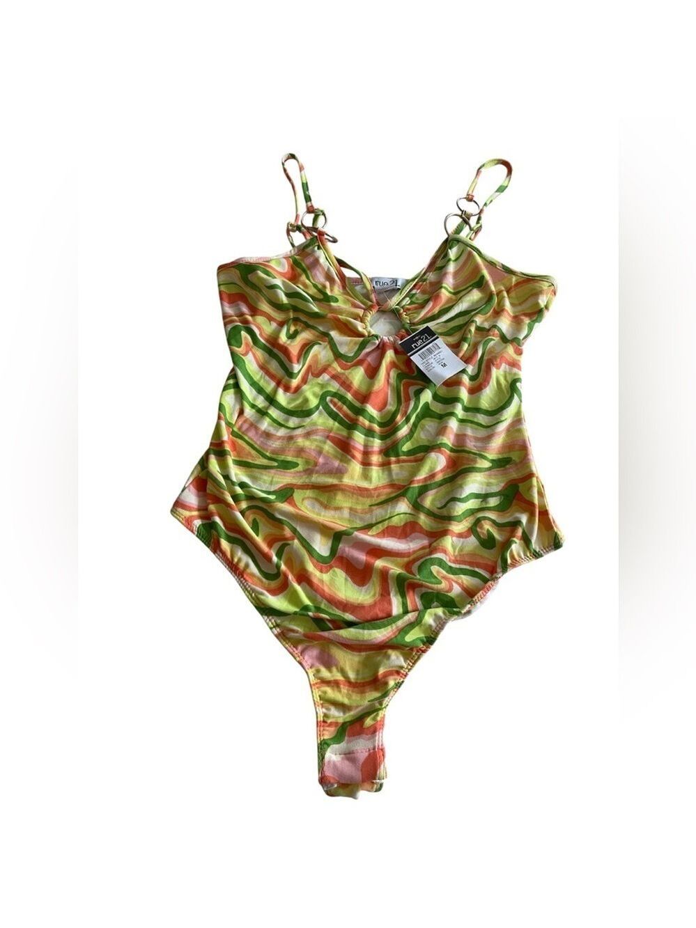 Rue21 Bodysuit Green Orange